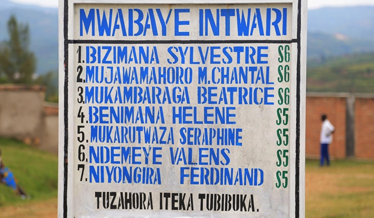 Names of Heroes on Nyange. Photo by Sam Ngendahimana