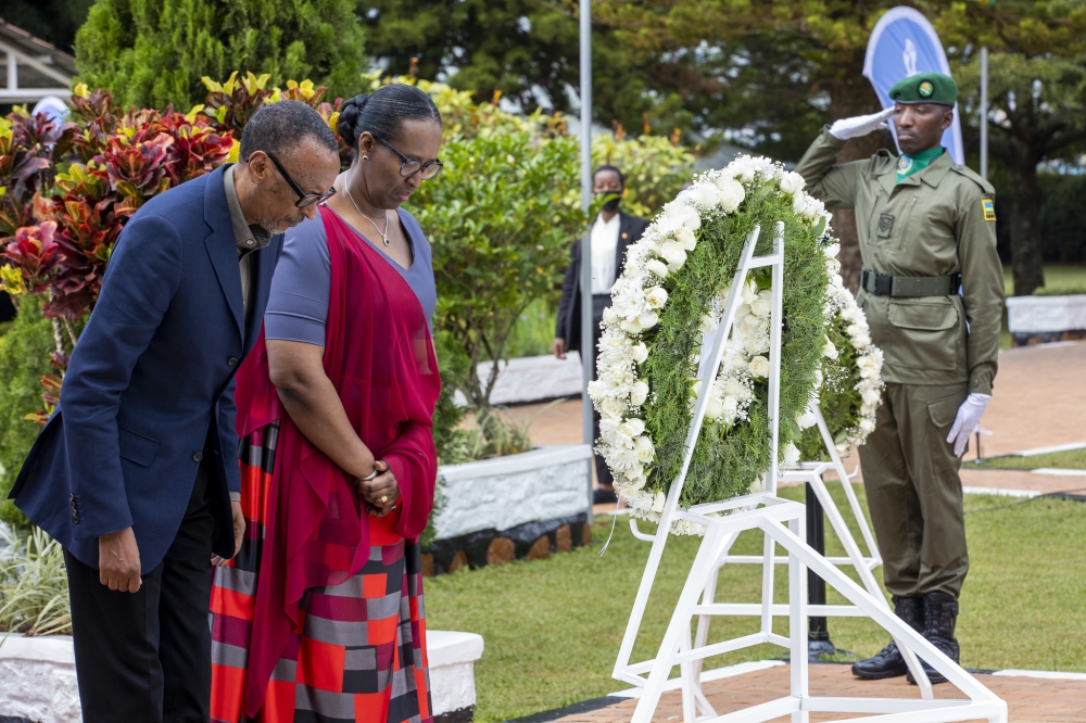 President Paul Kagame and First Lady pay tribute to Rwandan heroes on Wednesday, February 1. All photos by Olivier Mugwiza