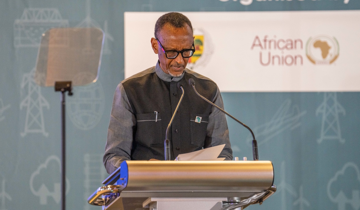  President Paul Kagame delivers remarks at the second Dakar Financing Summit for Africa’s Infrastructure Development in Senegal, on Thursday, February 2. Photo by Village Urugwiro