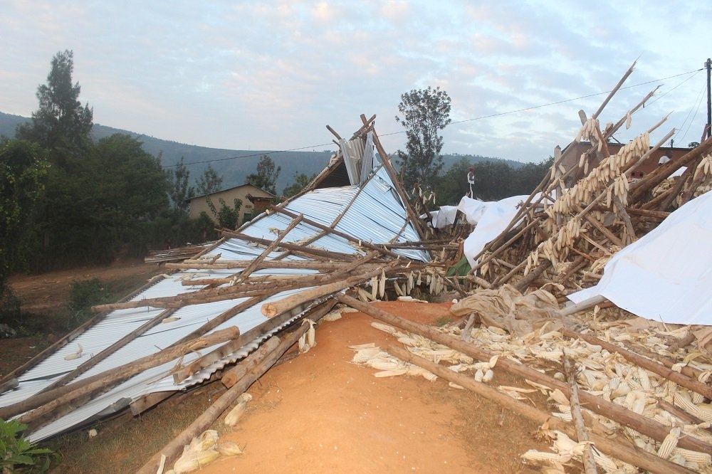 A scene of a fatal accident where a maize drying shelter collapsed, killing 10 people while more than 40 were  injured, on Friday, February 3. On Saturday 36 victims were discharged from hospitals.
