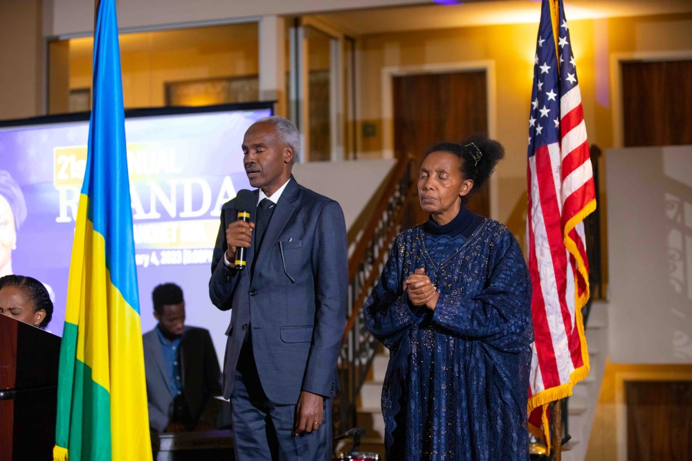 Ambassador Charles and Rosette Murigande dedicated the leadership and people of Rwanda to God and issued a call to action for all attendees.