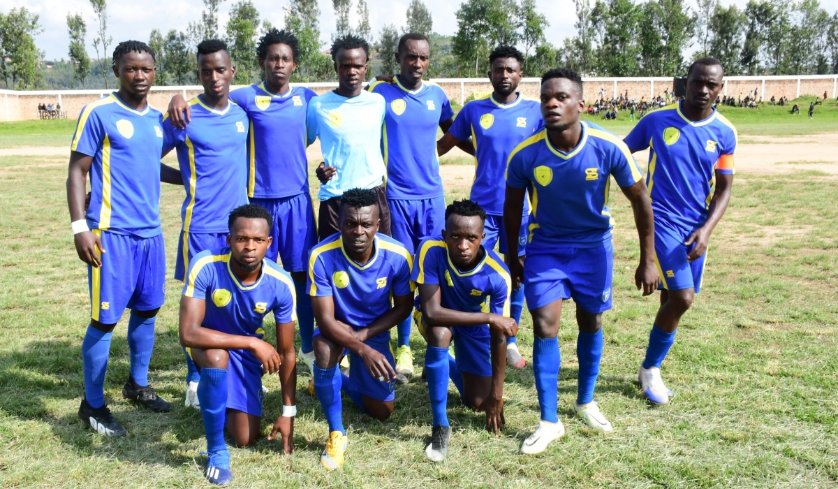 Amagaju Fc players during a game against Intare FC on January 29. File