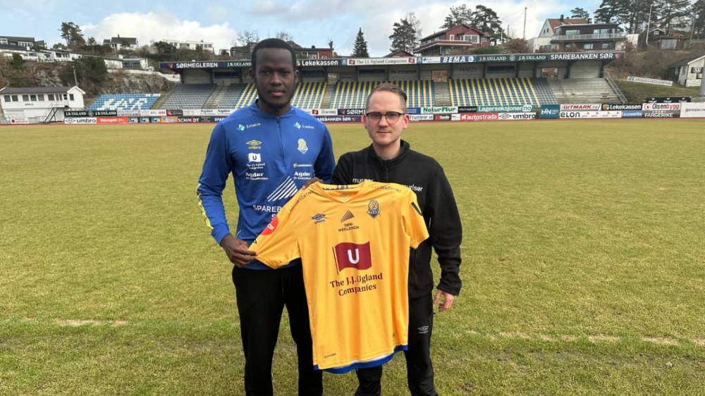 Rwandan international Ange Mutsinzi has signed for Norwegian second league club FK Jerv. Courtesy