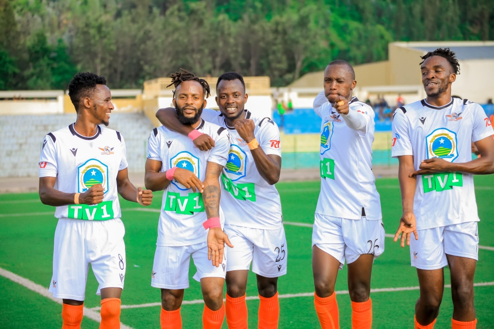Gasogi United players during a game against Etincelles Fc at Rubavu Stadium. Gasogi was expected to face Rwamagana City FC during Peace Cup, but they prematurely withdraw from the competition. File