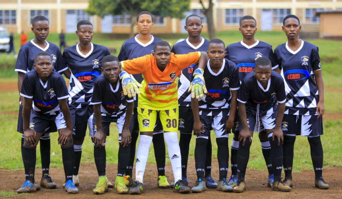 APR FC Women Football Club players pose for a photo before the match. Courtesy