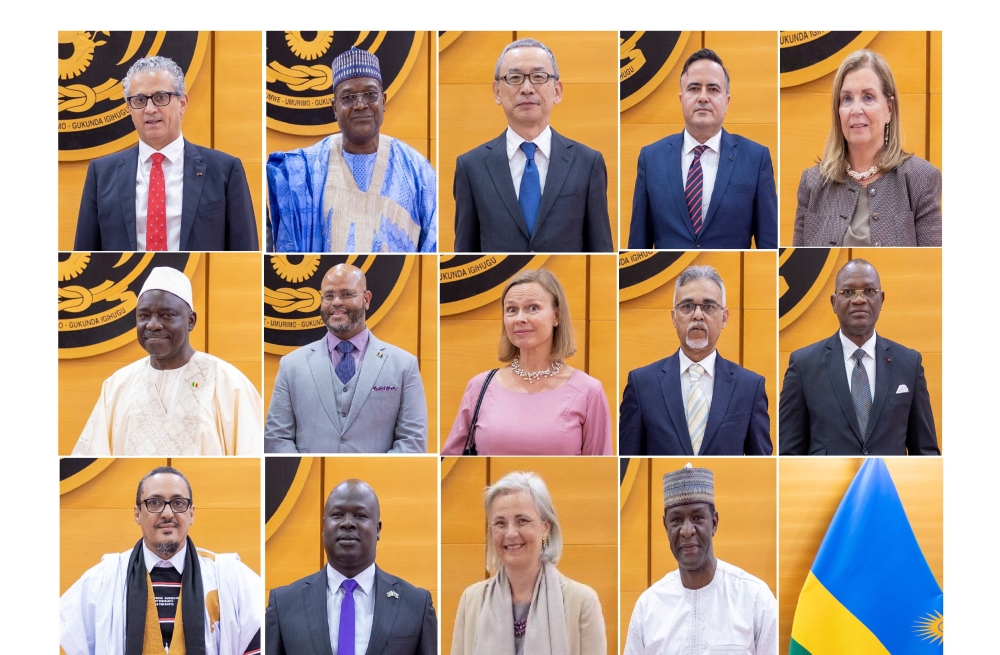 President Paul Kagame  received letters of credence of 14 envoys in Kigali, on Wednesday, February 8. All photos by Village Urugwiro