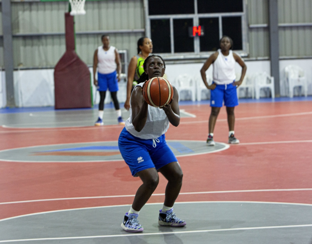 National women basketball team players during a a friendly game, in preparation of FIBA Africa Zone 5 qualifiers that will take place in Kampala. Coucou Zawada