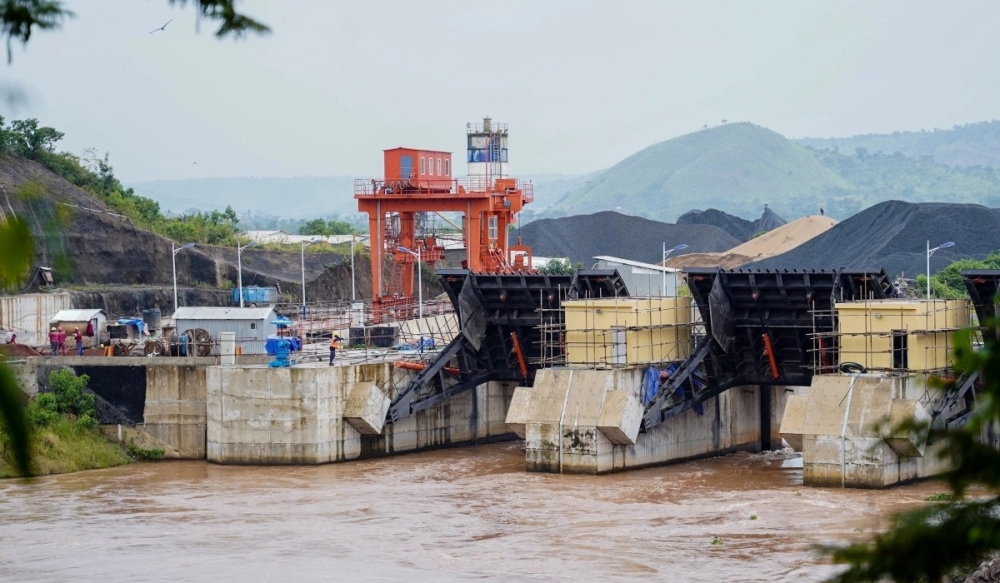 A view of the ongoing construction activities of the regional Rusumo falls hydroelectric power plant in Kirehe District. Photo: Dan Nsengiyumva.