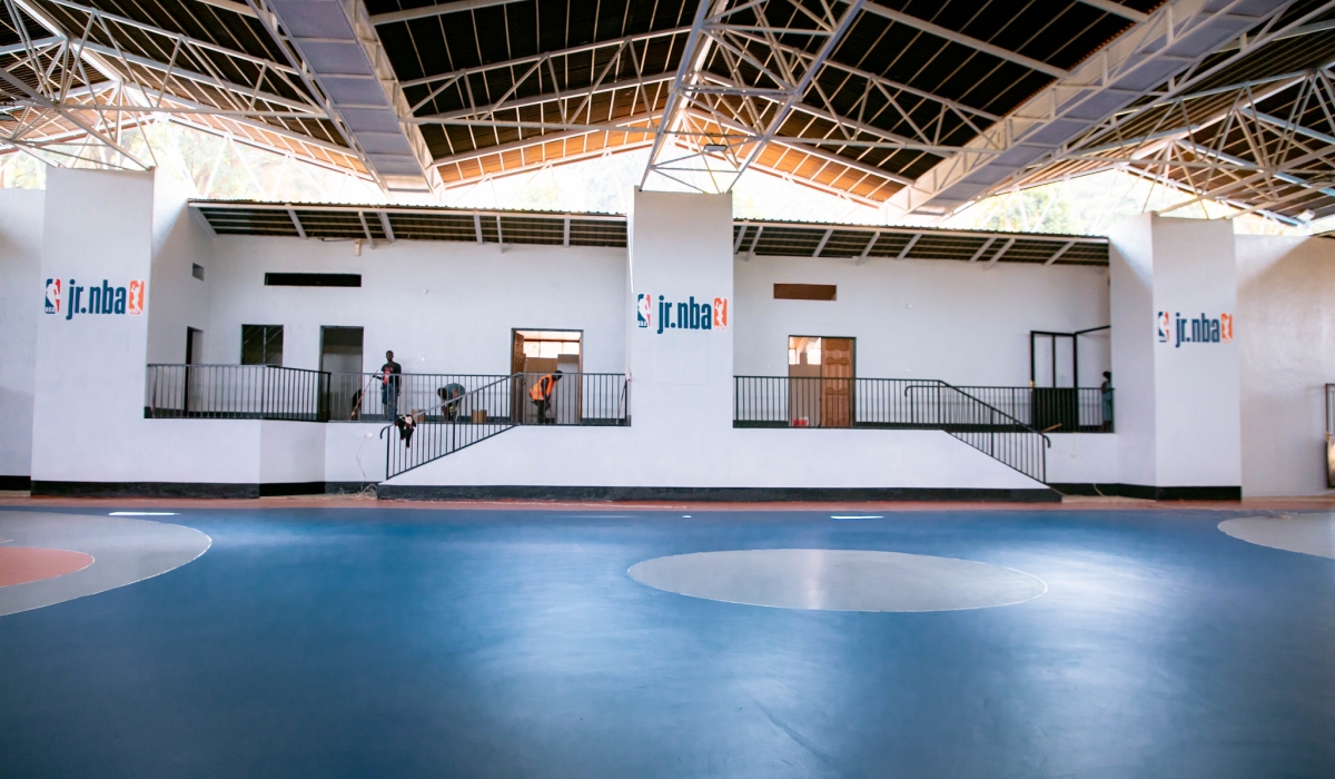 A view of the inside part of the revamped gymnasium at Lycee de Kigali. This Saturday, the gymnasium will host a league game when APR face Patriots . Dan Kwizera 