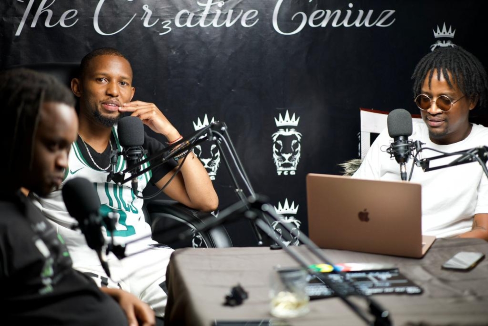 L-R, Boris, Mabuye and Jay Pac hosts of the podcast.