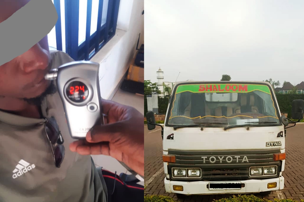 A driver who was arrested over drunk driving while RNP were conducting operations targeting people driving under the influence of alcohol. Courtesy