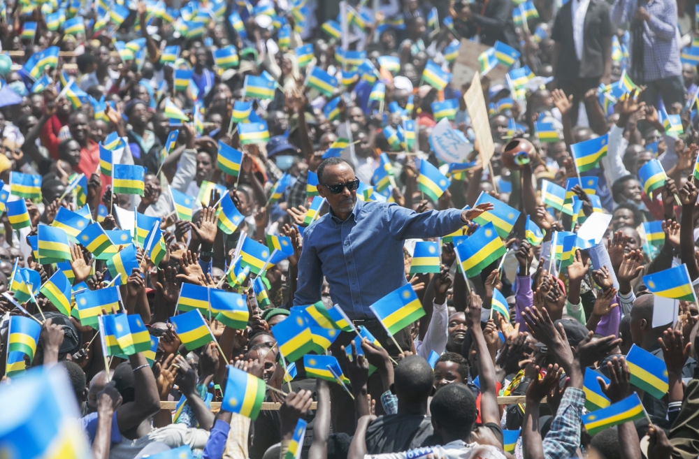President Paul Kagame meets residents of  Ruhango District on  August 25, 2022. Photo by Village Urugwiro
