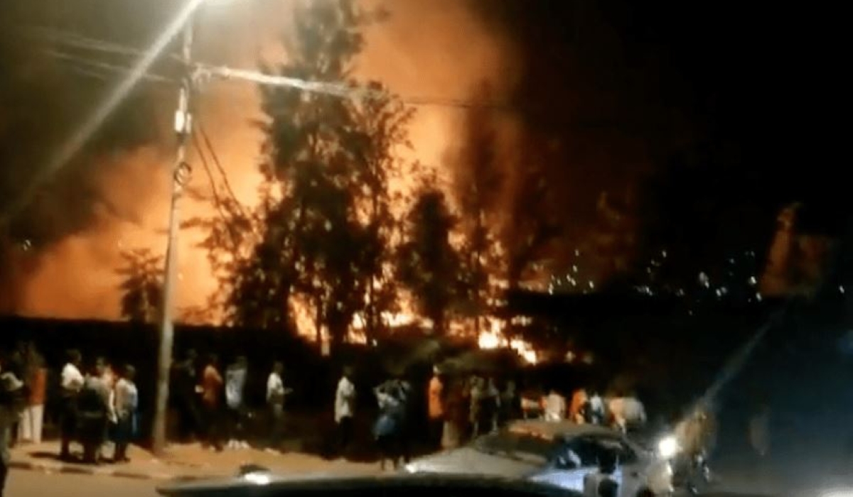 Fire gutted Gisozi workshops (commonly known as Gakiriro) on Sunday night, February 12. According to the   businesses owners, they have  lost over Rwf4billion. Courtesy