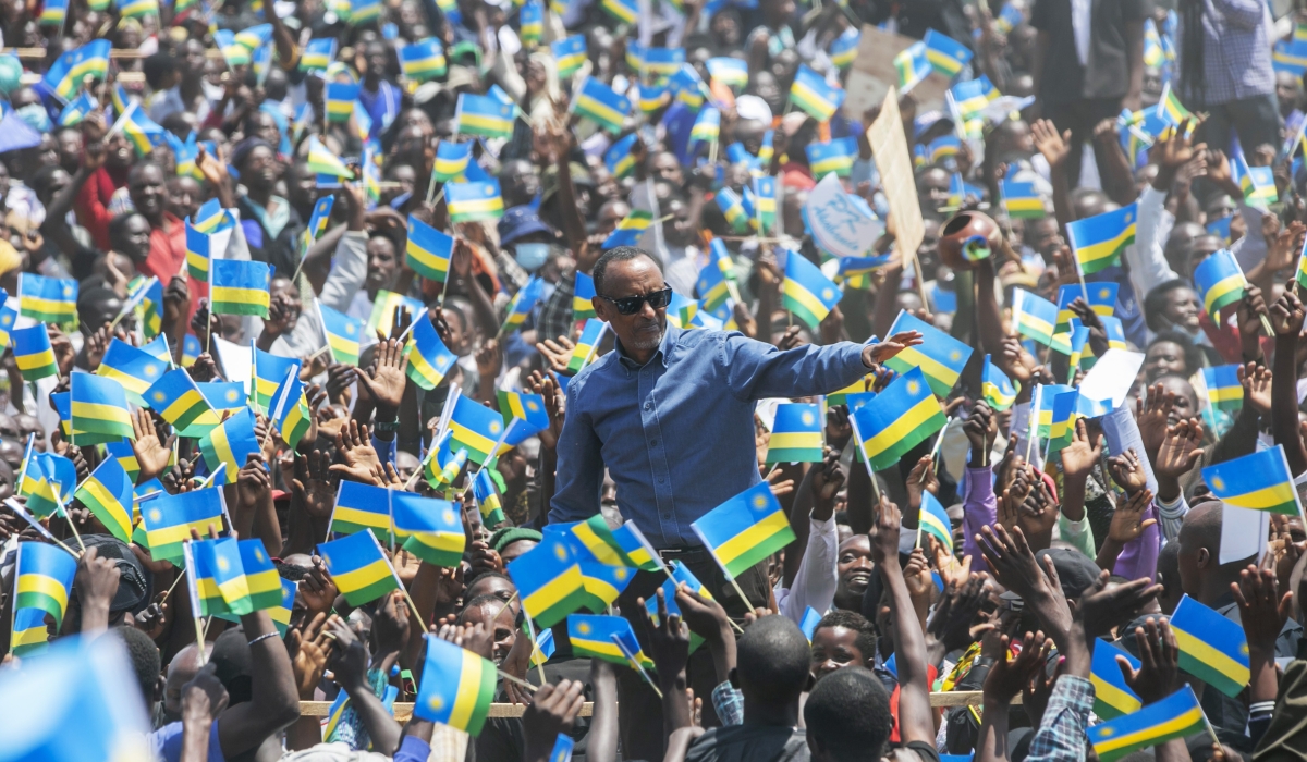 President Paul Kagame meets residents of  Ruhango District on  August 25, 2022. Photo by Village Urugwiro
