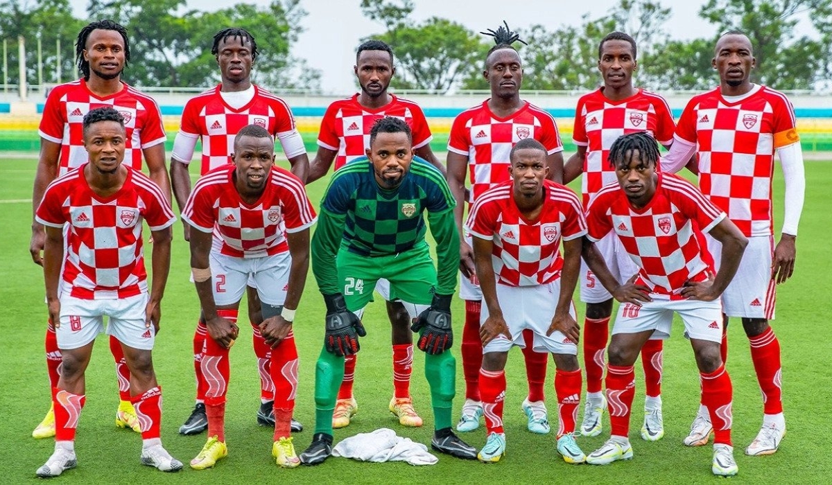 Rubavu based football club, Etincelles FC, before the game against Police F at Kigali Stadium. File
