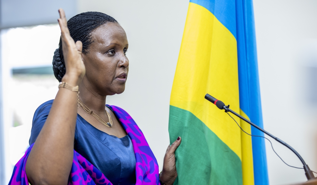 Oda Gasinzigwa, the new chairperson of the National Electoral Commission. Photos by Olivier Mugwiza