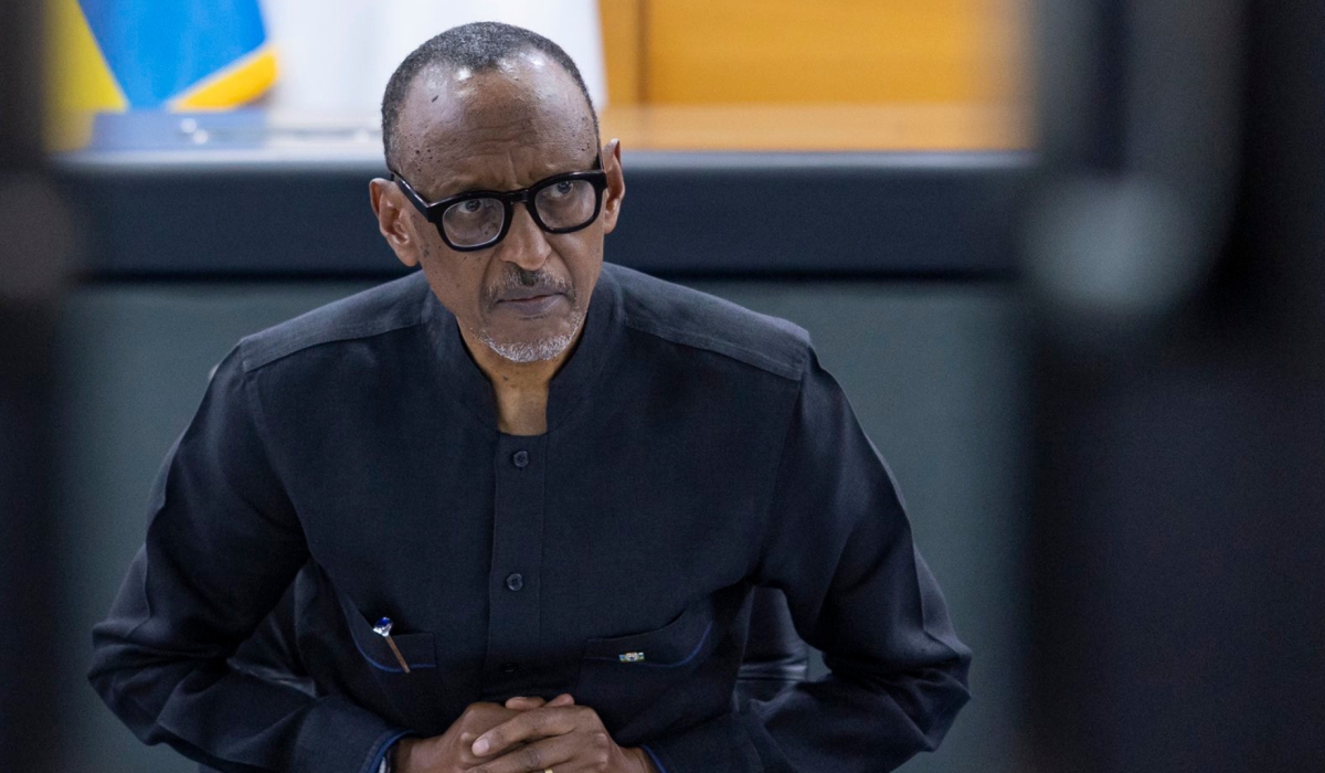 President Paul Kagame virtually addresses  the 40th Session of AUDA-NEPAD Heads of State and Government Orientation Committee on February 15,2023. Photo by Village Urugwiro