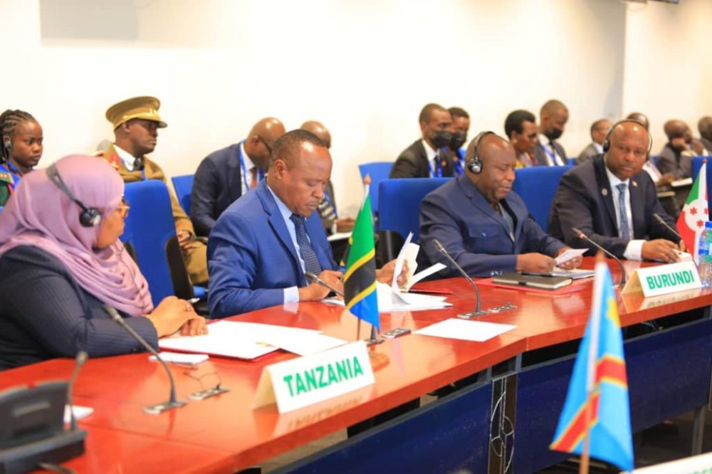 Regional leaders during a mini-summit that was chaired by Angolan President João Lourenço, in Addis Ababa, Ethiopia, on Friday, February 17. Courtesy