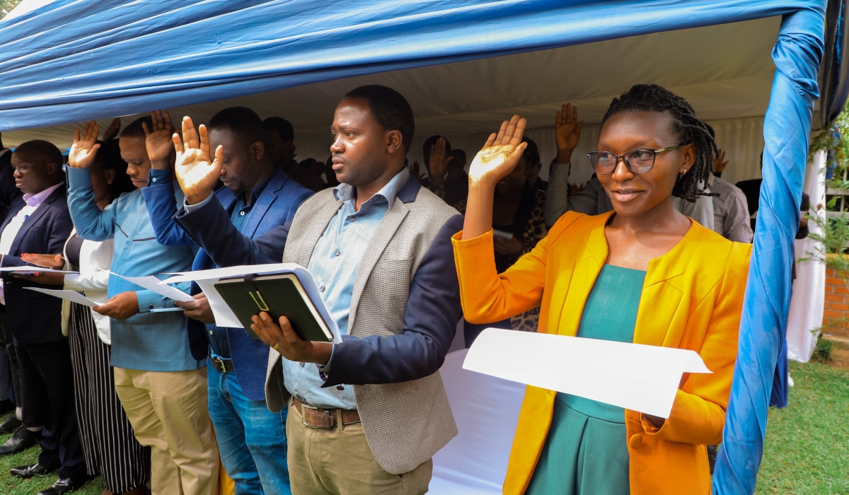 The newly sworn-in professionals include 75 engineers and 14 professional technologists in Kigali on February 17. All photos by Craish Bahizi