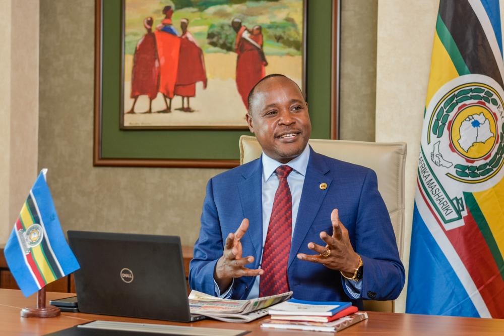 EAC Secretary General, Peter Mathuki during an interview.The bloc is developing a regional diaspora policy and plan of action to establish a strategic framework for mobilising and integrating the diaspora.