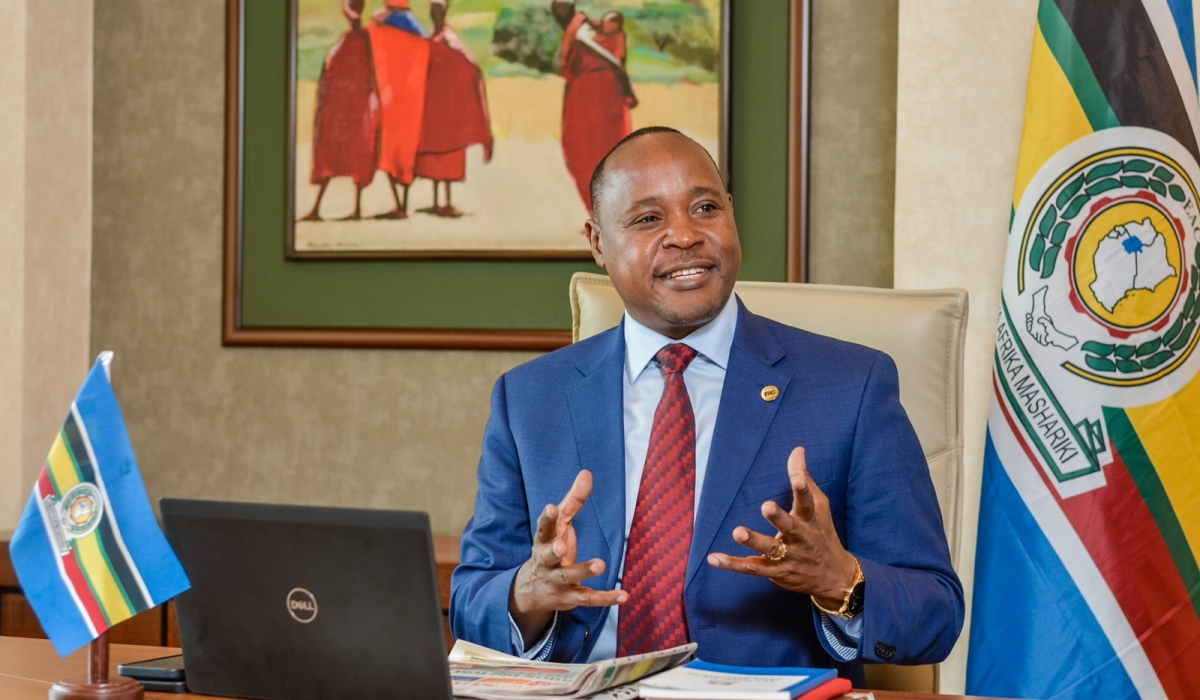 EAC Secretary General, Peter Mathuki during an interview.The bloc is developing a regional diaspora policy and plan of action to establish a strategic framework for mobilising and integrating the diaspora.