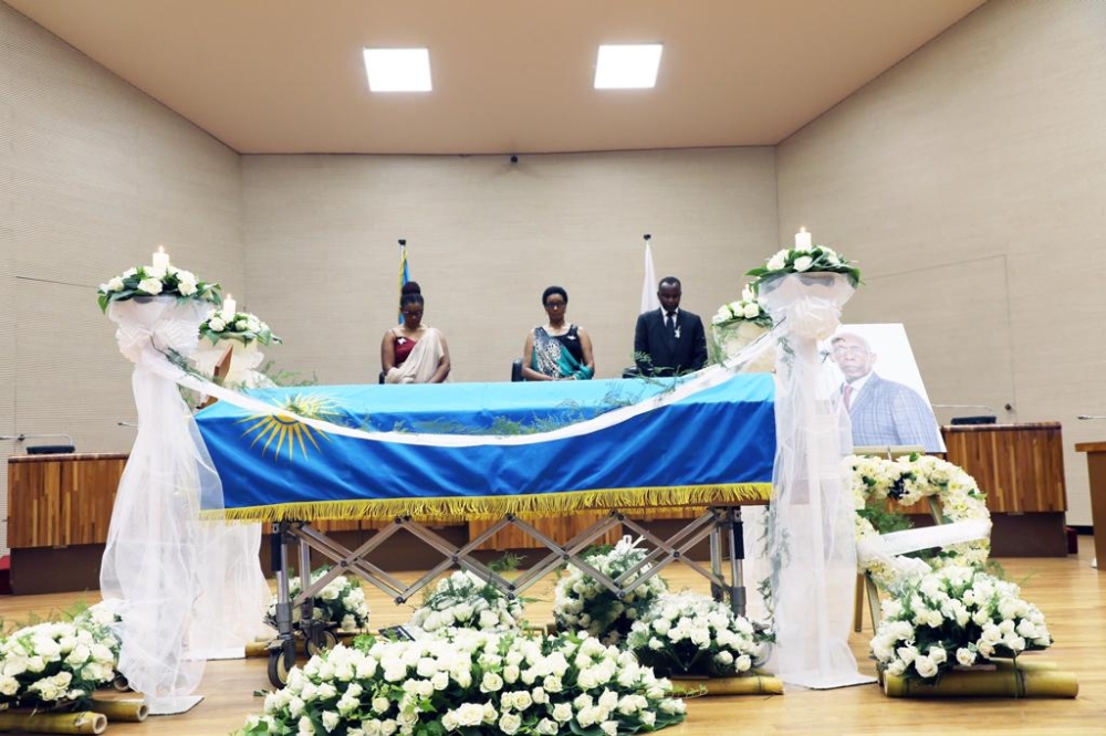 The condolence message conveyed by President Paul Kagame, was read by the Minister in the Office of the President, Judith Uwizeye, who represented the President at Rwigamba&#039;s lying-in-state at Parliament. Photos by Emmanuel Ntirenganya
