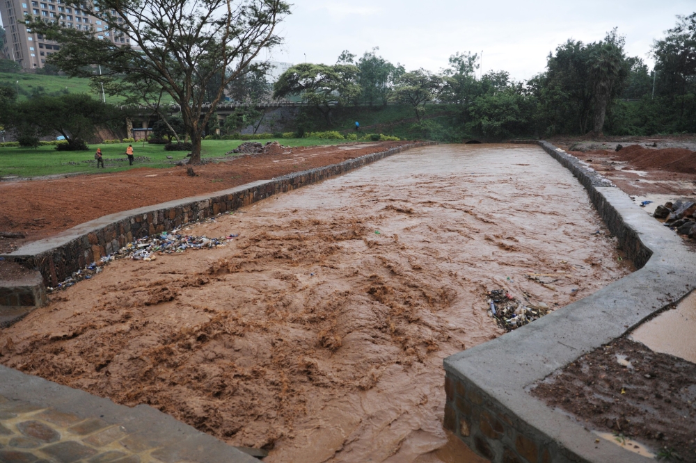 A drainage that was constructed to curb floods at Kanogo in Kigali. Sam Ngendahimana