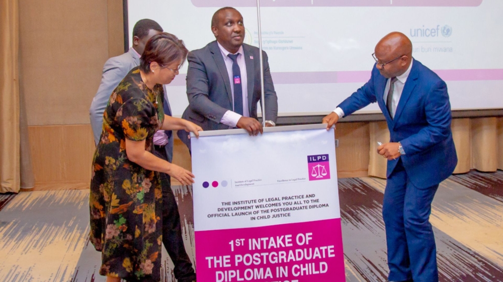Officials launch a new post-graduate diploma that has been established at the Institute of Legal Practice and Development on February 23. Courtesy