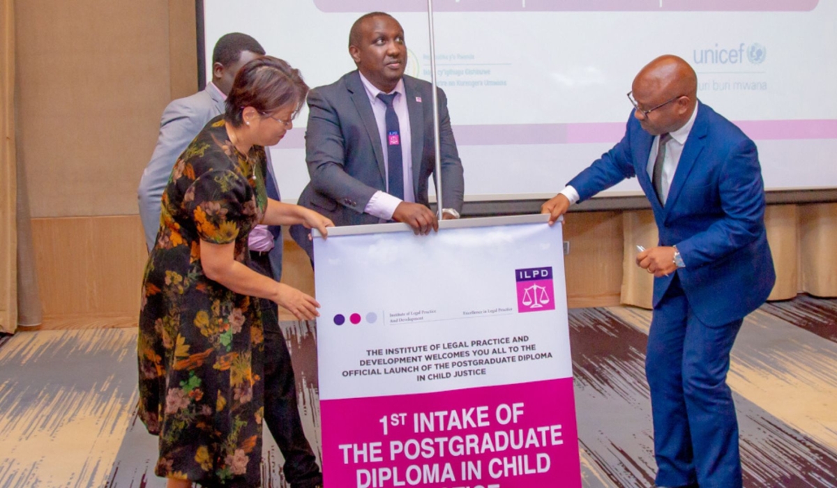 Officials launch a new post-graduate diploma that has been established at the Institute of Legal Practice and Development on February 23. Courtesy