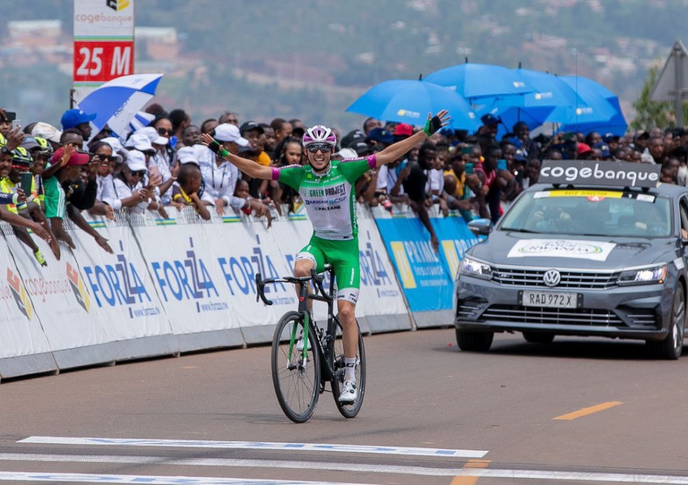 Manuele Tarozzi, who plays for Green Project-Bardiani CSF-Faizanè team, obtained his very first professional stage success at the age of 24. He won stage 7 of Tour du Rwanda 2023