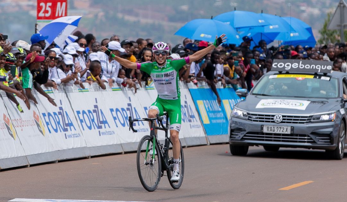 Manuele Tarozzi, who plays for Green Project-Bardiani CSF-Faizanè team, obtained his very first professional stage success at the age of 24. He won stage 7 of Tour du Rwanda 2023