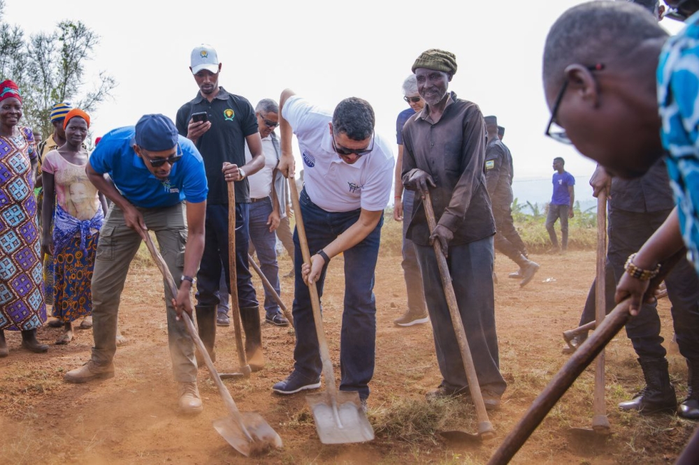 African airport executives took part in community work, Umuganda, held on February 25, 2023, in Mwulire Sector, Rwamagana District.