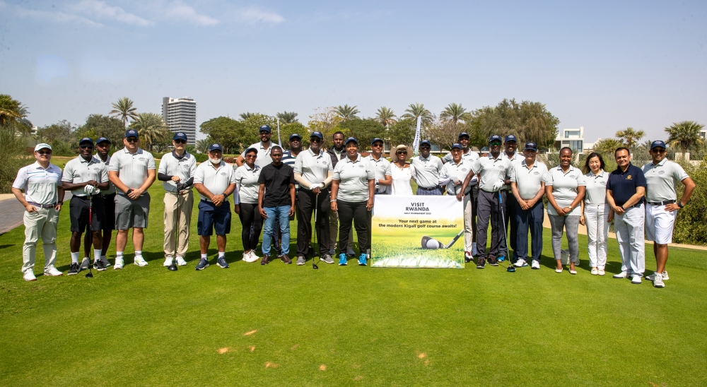 Some of the 44 golfers  who competed in the inaugural Visit Rwanda Golf Tournament Dubai 2023  in Dubai on Saturday. Courtesy