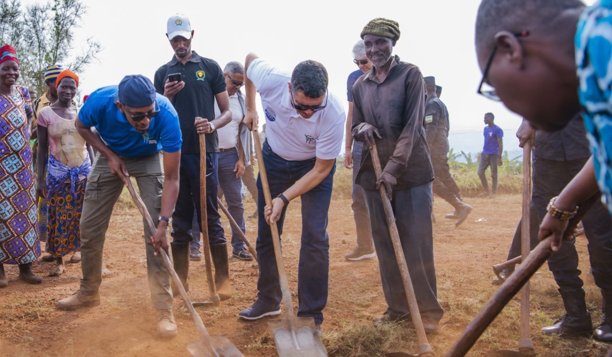 African airport executives took part in community work, Umuganda, held on February 25, 2023, in Mwulire Sector, Rwamagana District.