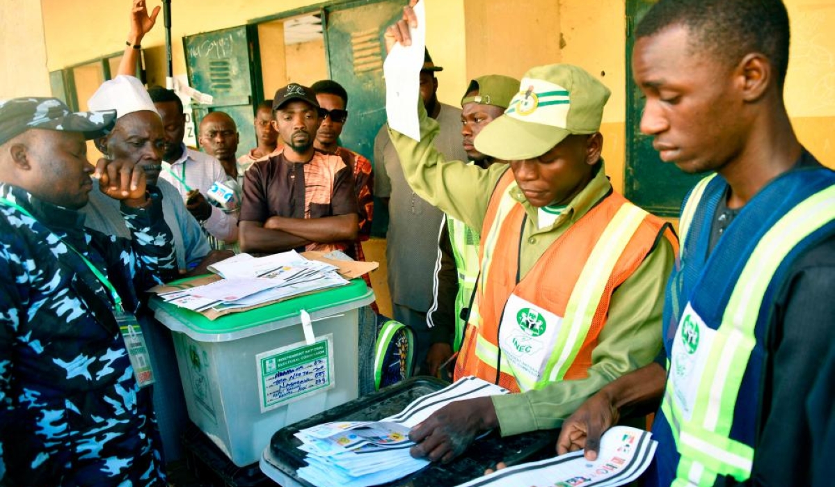 Nigeria tallies votes for new president on Sunday.
