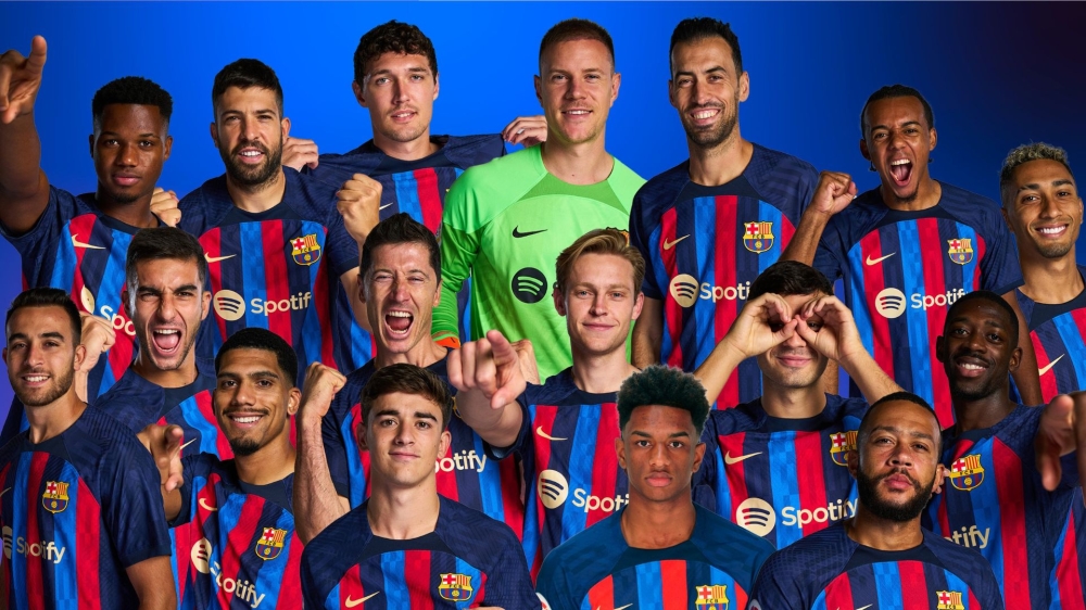 FC Barcelona players. The team is one of the giants on the list. Net photo