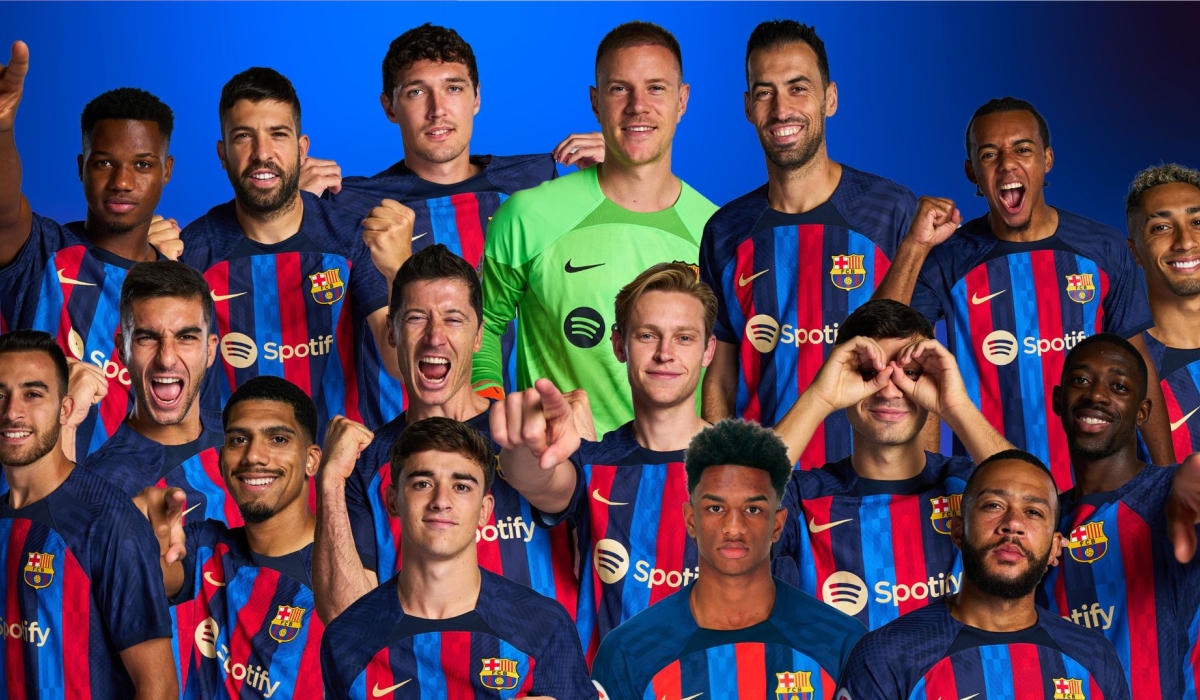 FC Barcelona players. The team is one of the giants on the list. Net photo