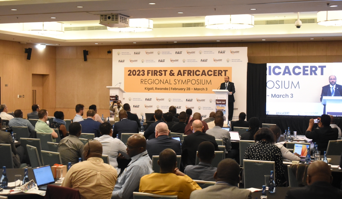 Some of the 200 delegates at a four-day symposium for cybersecurity practitioners from Africa and the Arab regions who met to  share experience, gain expertise and learn from global best practices in the fight against cyber threats. Courtesy