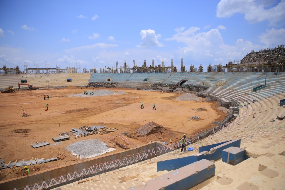 A wide view of the ongoing construction activities to revamp and upgrade Amahoro National Stadium in Remera. All Photos by Coucou Zayadah