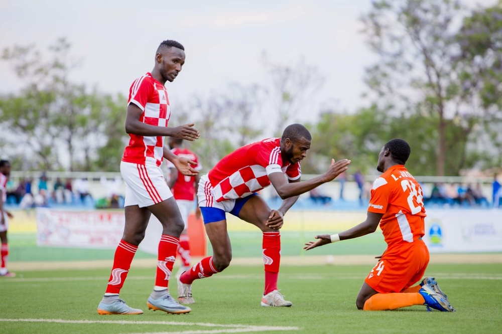 Etincelles FC players during a league amatch against rivals Marine FC. Etincelles FC have introduced a platform to allow supporters to only register  but to also pay their membership contributions. File
