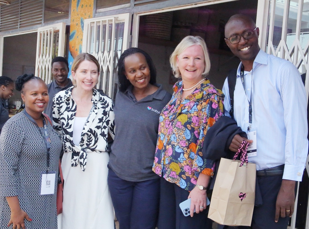 Tracey McNeill, Director for Primary Healthcare Global Development at the Bill and Melinda Gates Foundation, with a delegation and members of Babyl Rwanda visited the centre. Craish BAHIZI