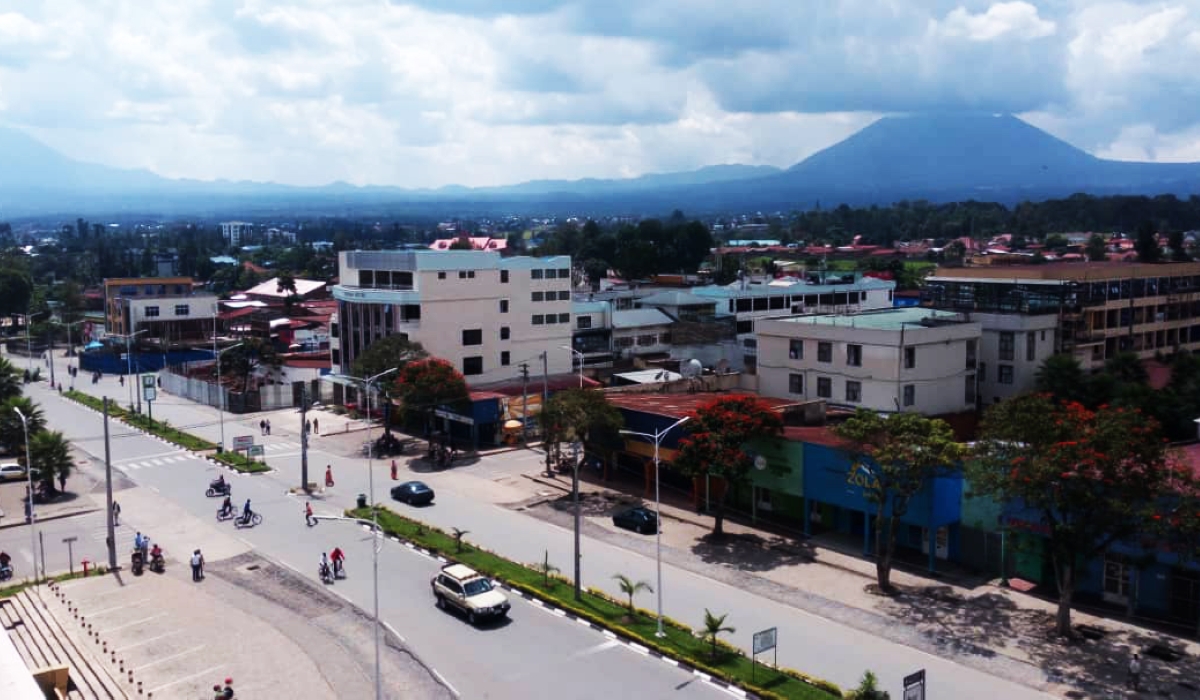 A view of Musanze city center, one of second cities that is being revamped. Courtesy