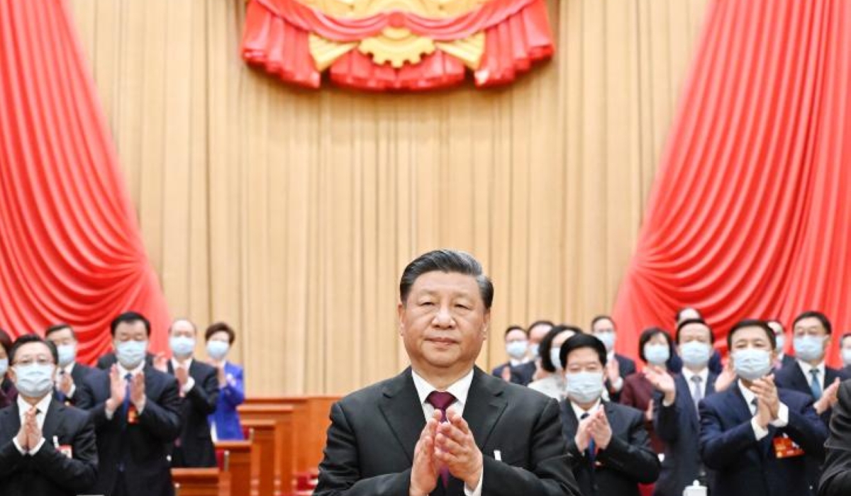 Xi Jinping is unanimously elected president of the People&#039;s Republic of China (PRC) and chairman of the Central Military Commission (CMC) of the PRC at the third plenary meeting of the first session of the 14th National People&#039;s Congress (NPC) at the Great Hall of the People in Beijing, capital of China, March 10, 2023. (Xinhua/Li Xueren)