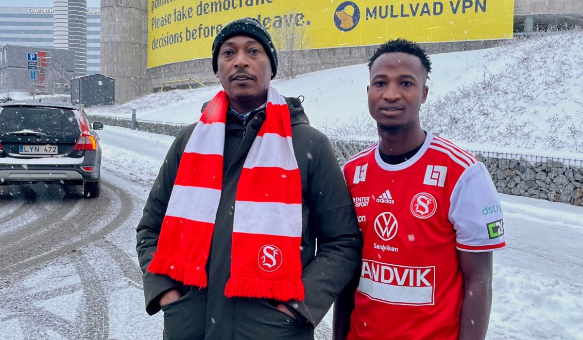 Striker Lague Byiringiro will be looking to make his competitive debut at Sandvikens IF when the Swedish third tier league returns to action on March 31. Courtesy