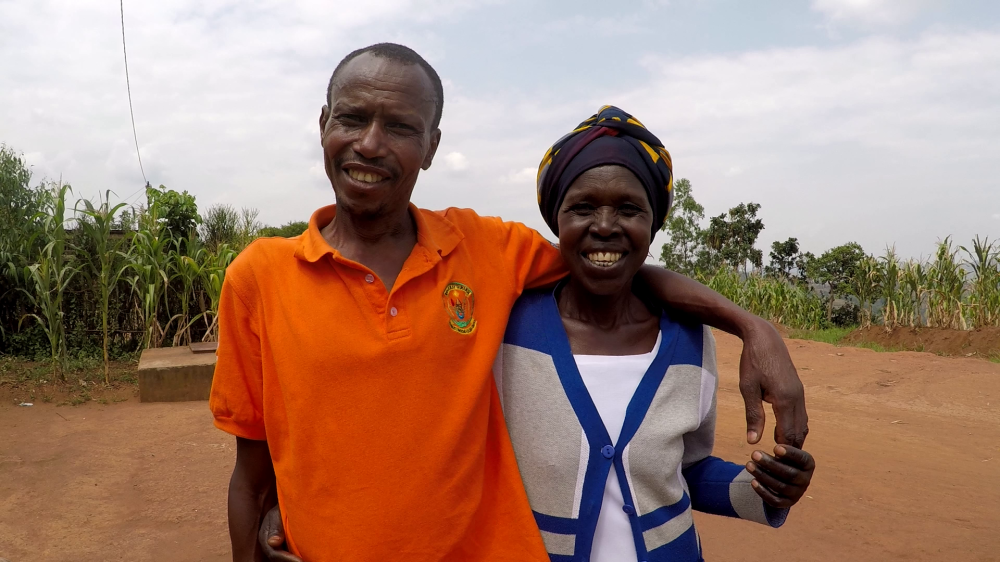 Frederick Sibomana and his wife Eugenie Mukandoli pose for a picture. Photos by Moise Bahati
