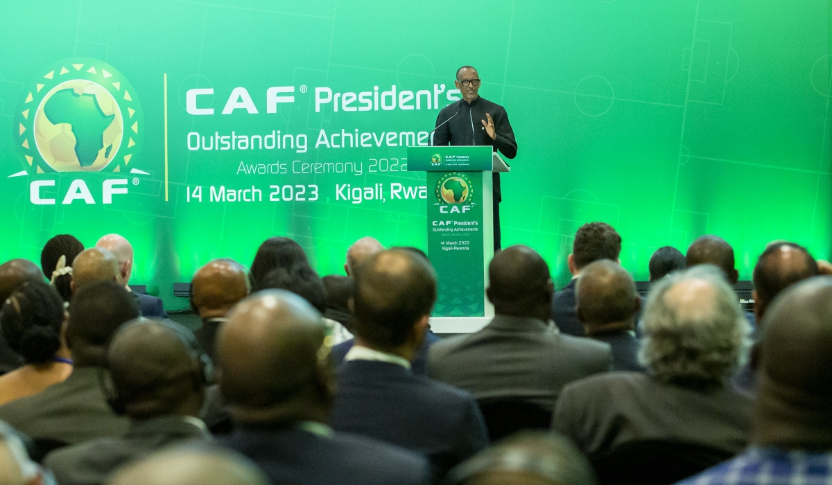 President Kagame addresses delegates during the awarding ceremony in Kigali on Tuesday, March 14. All Photos by Olivier Mugwiza