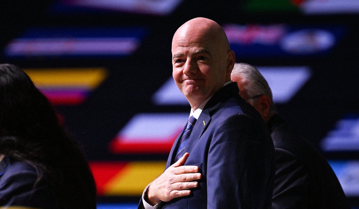 FIFA President after being re-elected in Kigali. Courtesy