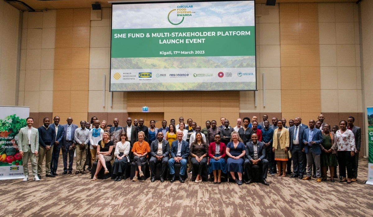 Delegates pose for a group photo during the launch of the fund on March 17. SME Fund and a Multi stakeholder platform will contribute to tackling the challenge. Courtesy