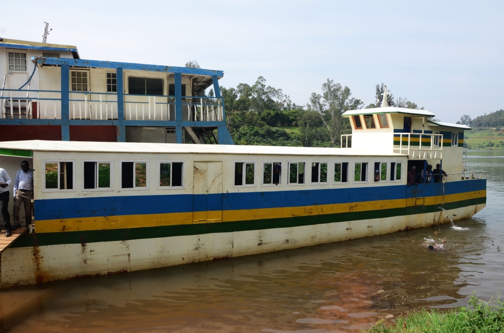 A public transport vessel on shores of Kivu lake that facilitates Nkombo residents in Kamembe Sector in Rusizi District. Sam Ngandahimana