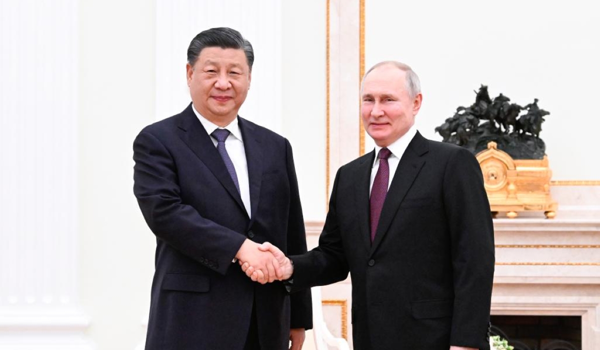 Chinese President Xi Jinping meets with Russian President Vladimir Putin at the Kremlin on his arrival in Moscow, Russia, March 20, 2023. (Xinhua/Shen Hong)